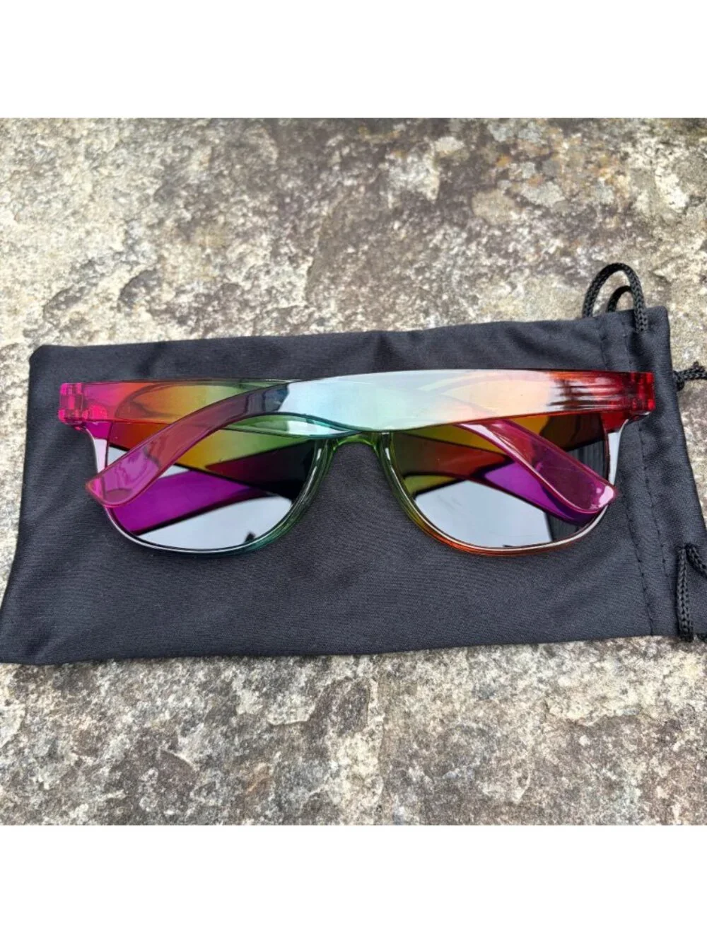 Rainbow Sunglasses Translucent Pride Gradient Ombre Frame Festival Eyewear Party